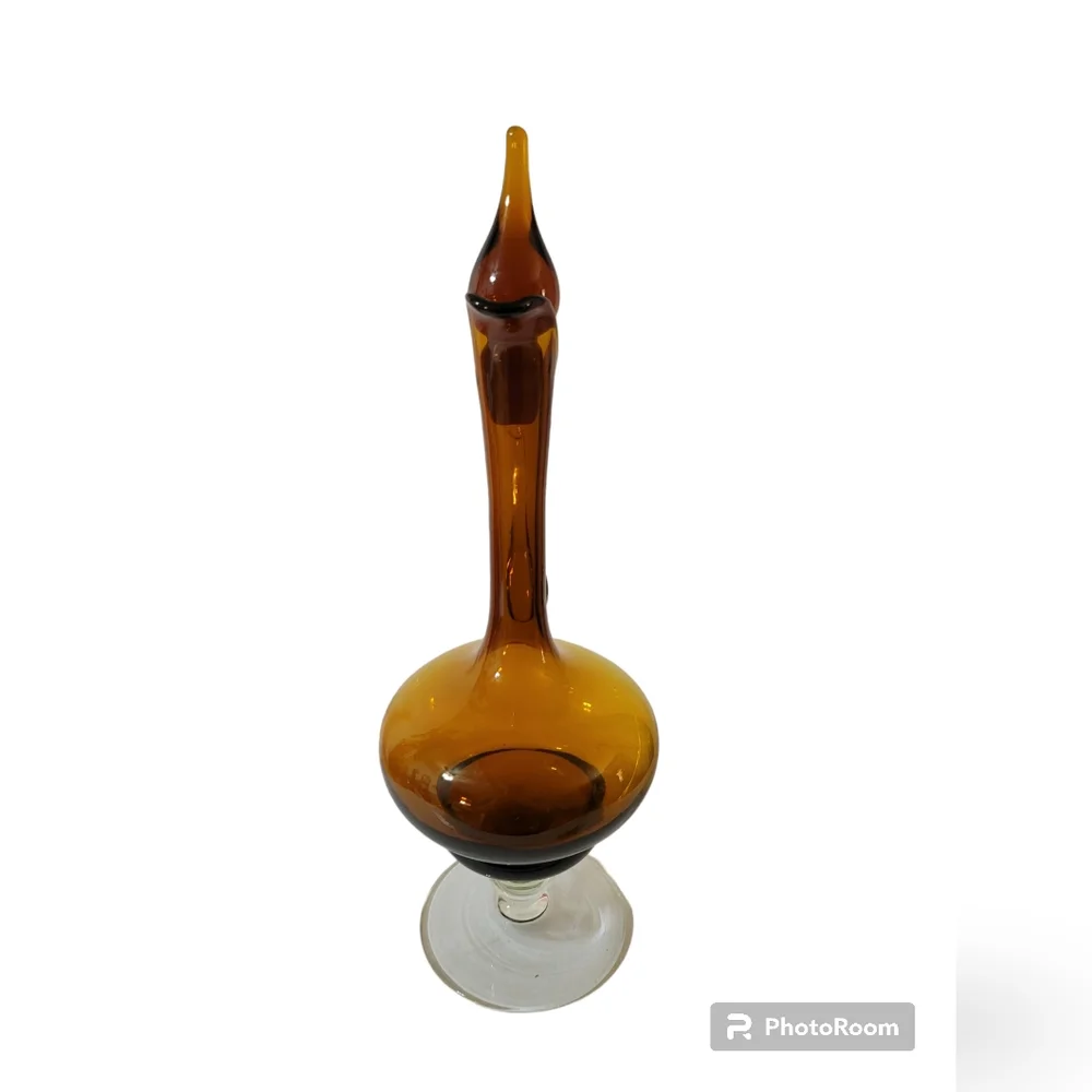 Art Glass Vintage Italian MCM Decanter